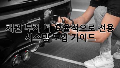 채권 투자, 더 효율적으로! 전용 시스템 도입 가이드